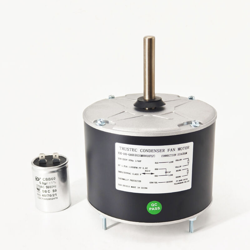 48 Frame Condenser Fan Motor - 1/4HP 208/230V 60HZ 1100RPM 5uF/370V CW/CCW Rotation  - 0131M00018PSP Replacement Motor